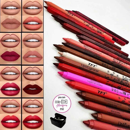 20 Color Slim Lip Liner Pencil Sexy Pink Brown Rose Lip Outline Matte Nude Lipstick Contouring Tint Waterproof Crayon Pen Makeup