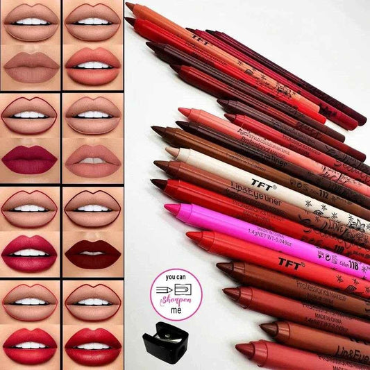 20 Color Slim Lip Liner Pencil Sexy Pink Brown Rose Lip Outline Matte Nude Lipstick Contouring Tint Waterproof Crayon Pen Makeup