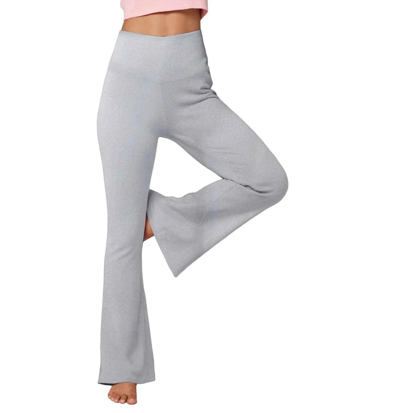Flare Leggings For Women Low Rise Fold Over Flared Yoga Pants Slim Bootcut Leggings Ladies Comfy Workout Pants Pink Causal