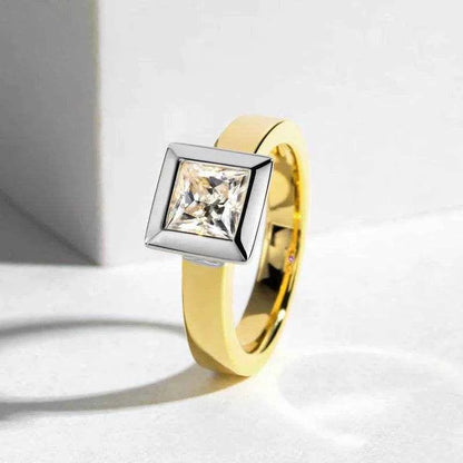 1.2 Carat D Color Moissanite 925 Sterling Silver Woman Ring Yellow Color Engagement Wedding Fine Jewelry