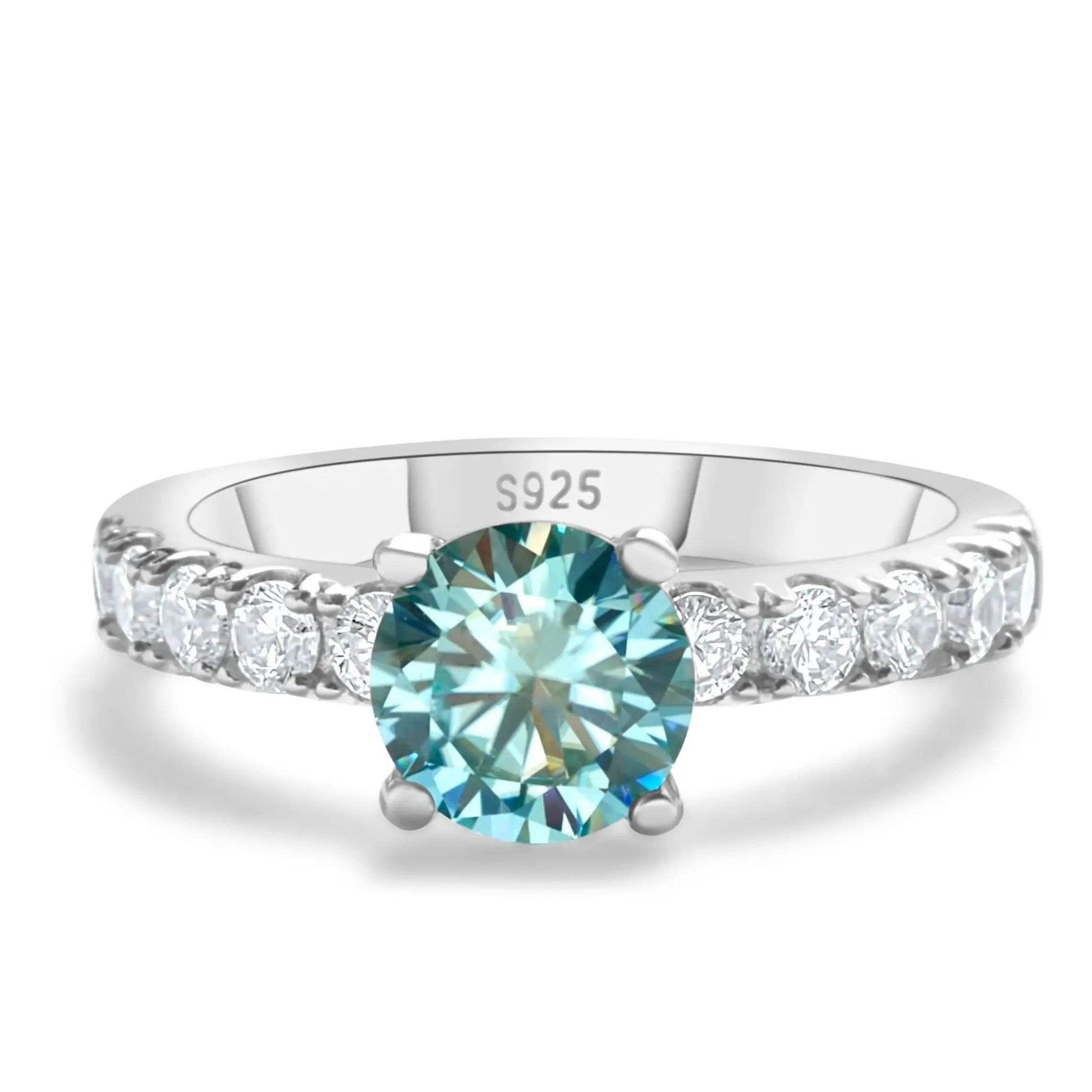 1.0 carat Simple Design Moissanite Ring with 4 Claw S925 Sterling Silver Women's Engagement Band Fashion fine Jewelry gift - Jewelrieshub - - jewelrieshub.com - Jewelrieshub - 