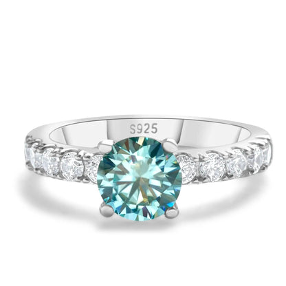 1.0 carat Simple Design Moissanite Ring with 4 Claw S925 Sterling Silver Women's Engagement Band Fashion fine Jewelry gift - Jewelrieshub - - jewelrieshub.com - Jewelrieshub - 