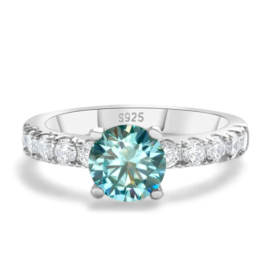 1.0 carat Simple Design Moissanite Ring with 4 Claw S925 Sterling Silver Women's Engagement Band Fashion fine Jewelry gift - Jewelrieshub - - jewelrieshub.com - Jewelrieshub - 