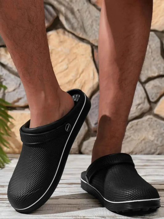 Men's Flat-Soled Clogs Are Breathable, Comfortable, Non-Slip, Wear-Resistant, Casual and Versatile, Daily Home Outing Work Shoes