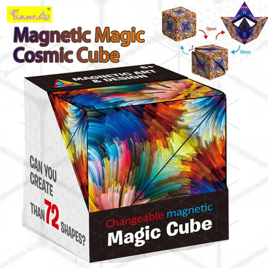 Magic Infinite Cosmic Cube Shasibo Cubes Magnetic Changeable Cubes Magnetic Cubes Magnet Fidget AntiStres Flip Cubic Puzzle Toys - Qoraheyhub