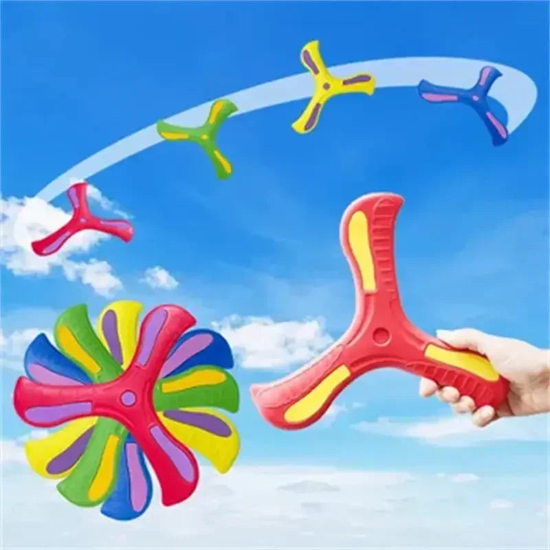 1-20PCS Kids Triangle Boomerang EVA Foam Flying Disc Outdoor Sports Toy Family Parent Child Interactive Game Birthday Gift - Qoraheyhub