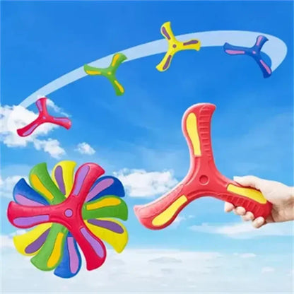 1-20PCS Kids Triangle Boomerang EVA Foam Flying Disc Outdoor Sports Toy Family Parent Child Interactive Game Birthday Gift - Qoraheyhub