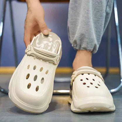 Summer Men Slippers Platform Outdoor Sandals Clogs Comfortable Beach Slippers Flip Flop Casual Indoor Slides Garden Shoes Couple
