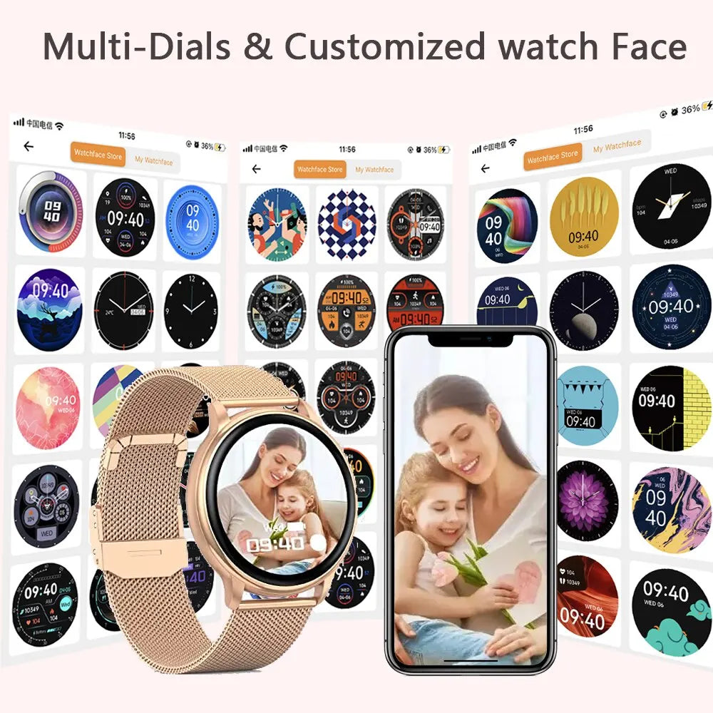 MEVADEN Bluetooth Call Smart Watch Women Custom Dial Watches Men Sport Fitness Tracker Heart Rate Smartwatch For Android IOS Y22 - Qoraheyhub