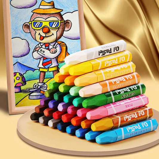 12/24/36 Colors Crayons Non Toxic Washable Oil Pastel for Kids,Art Supplies Drawing Coloring Crayon Set,Gift for Boys Girls - Qoraheyhub