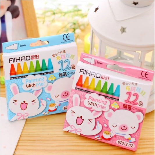 8/12/24 Color Set Wax Crayon Drawing Oil Pastels Kids Student Pencil Ellen Brook Cartoon Painting Art Gift - Qoraheyhub
