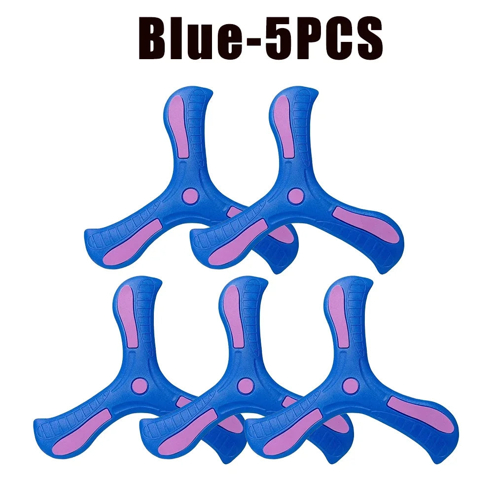 1-20PCS Kids Triangle Boomerang EVA Foam Flying Disc Outdoor Sports Toy Family Parent Child Interactive Game Birthday Gift - Qoraheyhub
