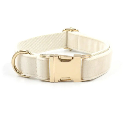 Personalized Dog Collar with Free Engraving, Customzied Contacts Metal Buckle, Thick Velvet Pet Collar