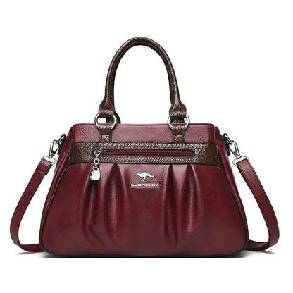 Three Layers Luxury Casual Tote Women Bag High Quality Pu Leather Ladies Hand Bags for Women Big Shoulder Crossbody Bags Sac New