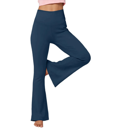 Flare Leggings For Women Low Rise Fold Over Flared Yoga Pants Slim Bootcut Leggings Ladies Comfy Workout Pants Pink Causal - Qoraheyhub