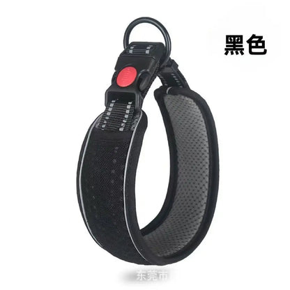Reflective Dog Collar Leash, Safe and Adjustable, Nylon Pet Collar, Pet D-Type Collar, Suitable for Large, Medium and Small Pets