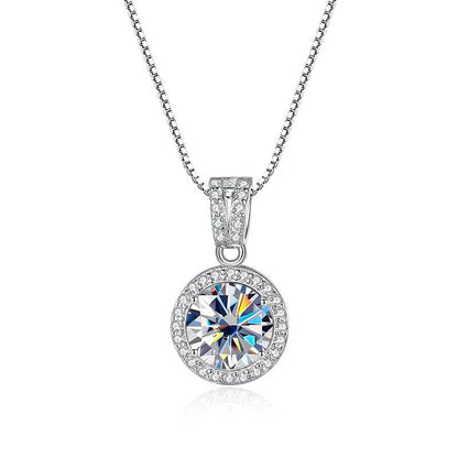 BIJOX STORY Moissanite Diamond Pendant Necklaces For Women 925 Sterling Silver Luxury Chain Trending Iced Bling Wedding Jewelry - Jewelrieshub - - jewelrieshub.com - Jewelrieshub - 