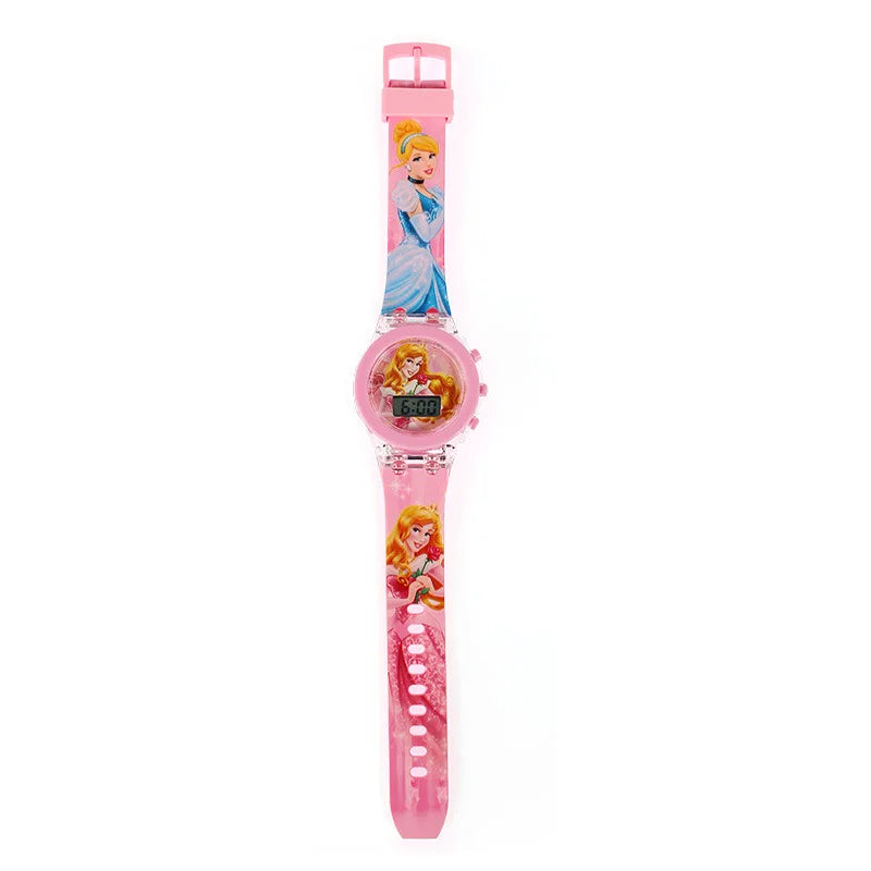 Flash Light Spiderman Kids Watches For Boys Cartoon shark Mickey Children Watch Girls Student Digital Clock Gifts Toy - Qoraheyhub