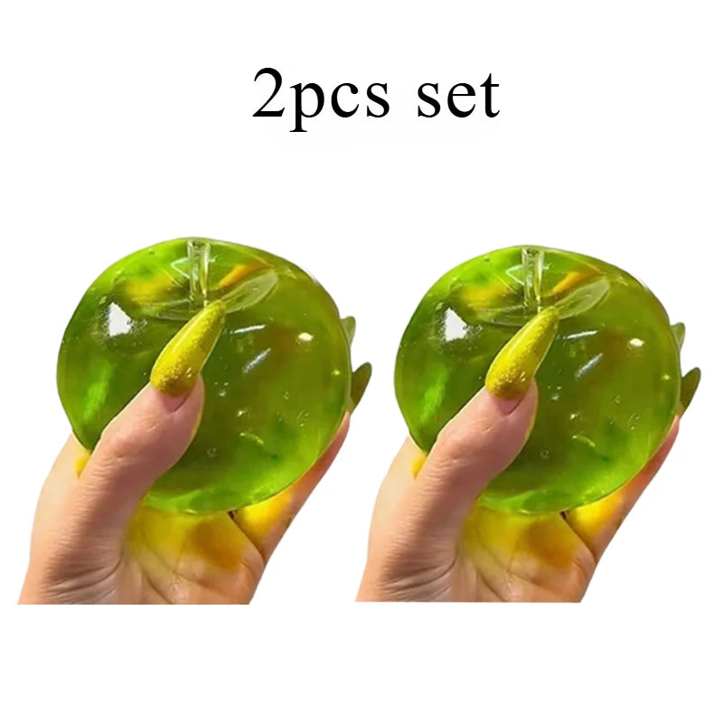 Green Apple Squeeze Toys Relieve Stress and Vent Anger Fidget Toys Plasticity Squeeze toys To Relieve Stress for Friends - Qoraheyhub