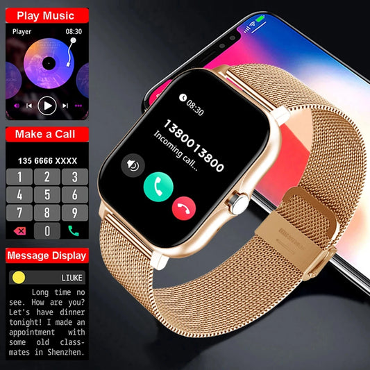 2025 Smart Watch 2.01‘’ Full Touch Amoled BT Call Sport Waterproof Watches Heart Rate Blood Pressure SmartWatch for Men Women - Qoraheyhub