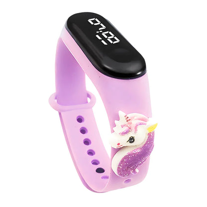Waterproof Sports Watch for Kids Cartoon Dinosaur Unicorn Toys Children Led Digital Electronic Watch for Boys Girls Bracelet - Qoraheyhub