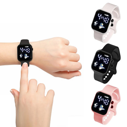 Kids Watch Sport LED Digital Watches Spaceman Silicone Strap Waterproof Electronic Wristwatch for Children Boys Girls Gifts - Qoraheyhub