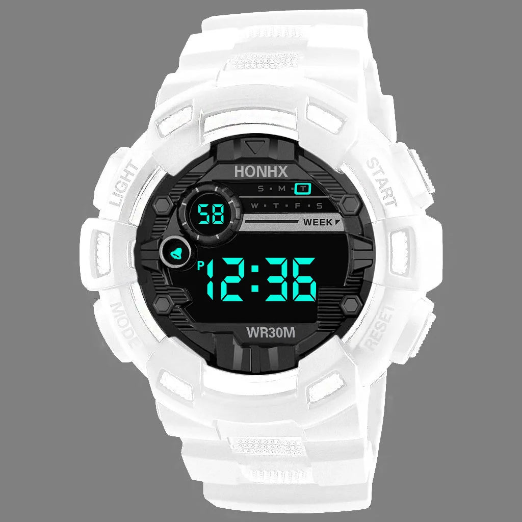 Military Men Watch Men's Digital Watches Sports Electronic Wristwatch 50MM Large Dial Clock Waterproof Sport Watch for Boy Child - Qoraheyhub
