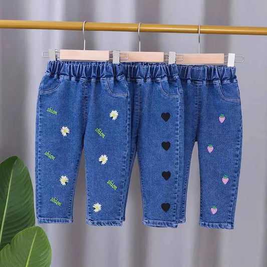 Baby Girls Tight Jeans Spring Autumn Girls suona Denim Trousers Casual Kids Stretch Flared Pants Children Clothes for0-5Years