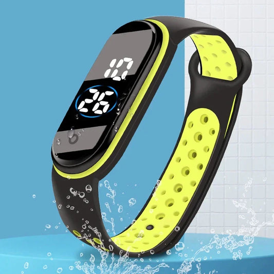 Fashion Sports Watch for Kids Children Waterproof Led Digital Watch Ultra-light Silicone Strap Teen Boys Girls WristWatch Unisex - Qoraheyhub