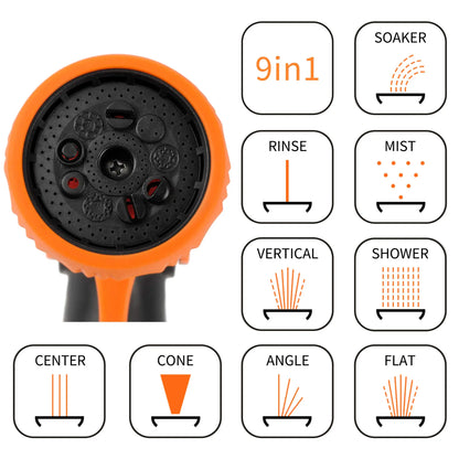 Giraffe Tools AW505/8 Retractable Garden Hose Reel 5/8" x 115+5 ft, Heavy Duty Wall Mounted Water Hose Reel Automatic Rewind