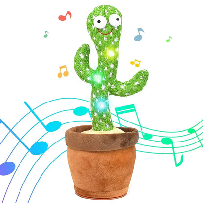 Smart Electronic Plush Toy for Baby Singing Dancing Talking and Sound Recording Cactus Toys for Kids Xmas Gifts for Children - Qoraheyhub