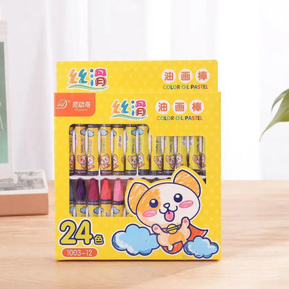 12/24/36 Colors Crayons Non Toxic Washable Oil Pastel for Kids,Art Supplies Drawing Coloring Crayon Set,Gift for Boys Girls - Qoraheyhub