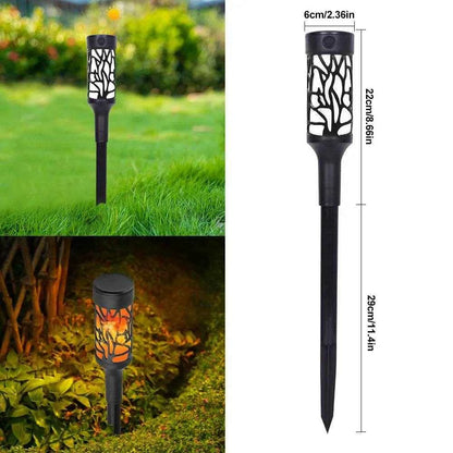 Solar Flame Torch Lights Outdoor Waterproof LED Solar Flickering Dancing Lights Garden Landscape Lighting Decor Halloween Patio