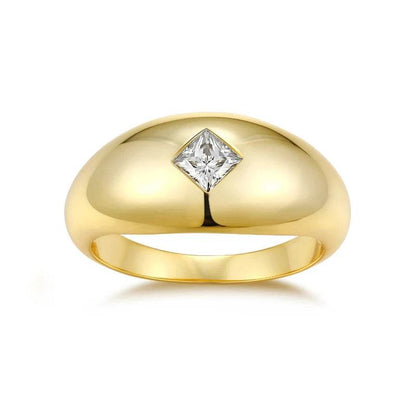 S925 Sterling Silver 4*4 Princes Cut Moissanite Ring Women Yellow Gold Ring Engagement Jewelry Jewelrieshub Yellow gold color / 9 Yellow gold color / 8 Yellow gold color / 7 Yellow gold color / 9-Yellow gold color / 8-Yellow gold color / 7-Yellow gold color / 6-Yellow gold color / 5-