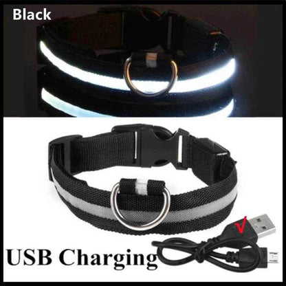 3 Modes Dog Luminous Charge Collar Led Usb Cat Dogs Collars Detachable Night Led Glow Dog Loss Prevention Collar Pet Accessories