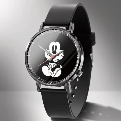 Disney Mickey Minnie Mouse Girl  Boy Children's Kids Watch Women Cute Male Female Couple Wrist Watches Birthday Gifts - Qoraheyhub