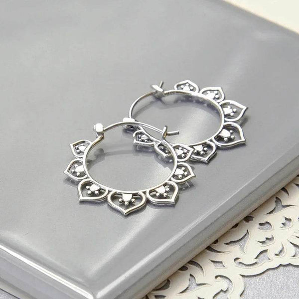 CAOSHI Graceful Lady Daily Jewelry Hoop Earrings Metal Silver Color Elegant Female Ethnic Delicate Accessories for Engagement - Jewelrieshub - - jewelrieshub.com - Jewelrieshub - 