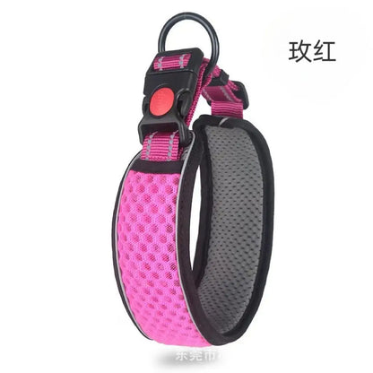 Reflective Dog Collar Leash, Safe and Adjustable, Nylon Pet Collar, Pet D-Type Collar, Suitable for Large, Medium and Small Pets