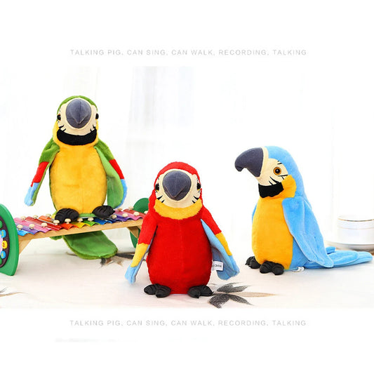 ZK30 Electric Talking Parrot Plush Toy Bird Repeat What You Say Children Kids Baby Gifts - Qoraheyhub