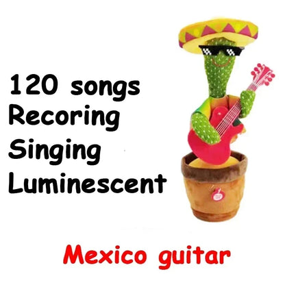 Smart Electronic Plush Toy for Baby Singing Dancing Talking and Sound Recording Cactus Toys for Kids Xmas Gifts for Children - Qoraheyhub
