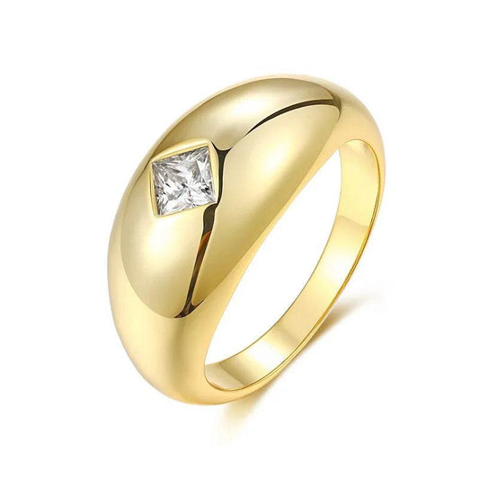 S925 Sterling Silver 4*4 Princes Cut Moissanite Ring Women Yellow Gold Ring Engagement Jewelry Jewelrieshub Yellow gold color / 9 Yellow gold color / 8 Yellow gold color / 7 Yellow gold color / 9-Yellow gold color / 8-Yellow gold color / 7-Yellow gold color / 6-Yellow gold color / 5-