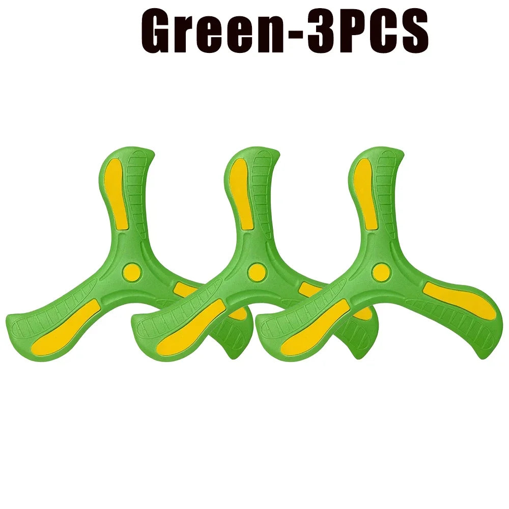 1-20PCS Kids Triangle Boomerang EVA Foam Flying Disc Outdoor Sports Toy Family Parent Child Interactive Game Birthday Gift - Qoraheyhub