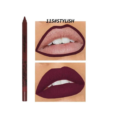 20 Color Slim Lip Liner Pencil Sexy Pink Brown Rose Lip Outline Matte Nude Lipstick Contouring Tint Waterproof Crayon Pen Makeup - Jewelrieshub - 17 - jewelrieshub.com - Jewelrieshub - 17