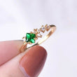 CAOSHI Stylish Wedding Band Chic Proposal Ring with Bright Green Zirconia Graceful Fashion Finger Jewelry for Wedding Ceremony Jewelrieshub 7 / Q576 6 / Q576 9 / Q576 7 / Q576-6 / Q576-9 / Q576-8 / Q576-10 / Q576-