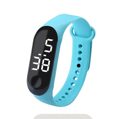 Fashion Sports Watch for Kids Children Waterproof Led Digital Watch Ultra-light Silicone Strap Teen Boys Girls WristWatch Unisex - Qoraheyhub