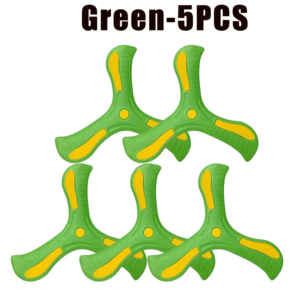 1-20PCS Kids Triangle Boomerang EVA Foam Flying Disc Outdoor Sports Toy Family Parent Child Interactive Game Birthday Gift - Qoraheyhub