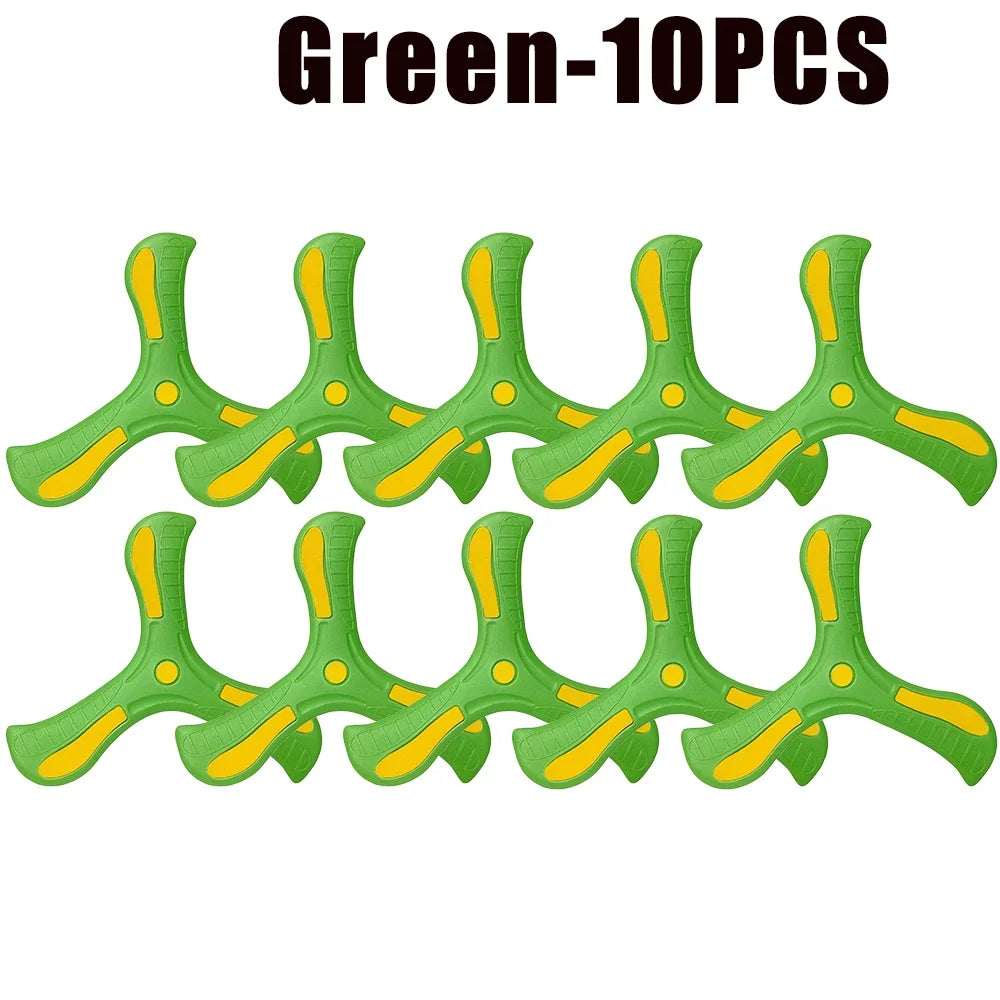 1-20PCS Kids Triangle Boomerang EVA Foam Flying Disc Outdoor Sports Toy Family Parent Child Interactive Game Birthday Gift - Qoraheyhub