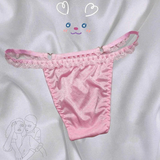 Women'S Thong Satin Sexy Seamless Underwear Printed Seamless Pants Double Strap Hip Lifting Low Waist European женские трусы