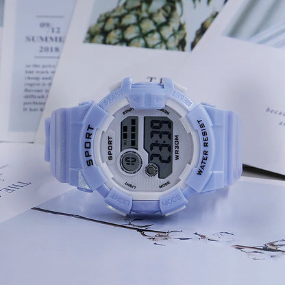 YIKAZE Kids Watches Fashion Luminous Waterproof Alarm Clock  Watches Boys and Girls Student Smart Electronic Watch Gift - Qoraheyhub