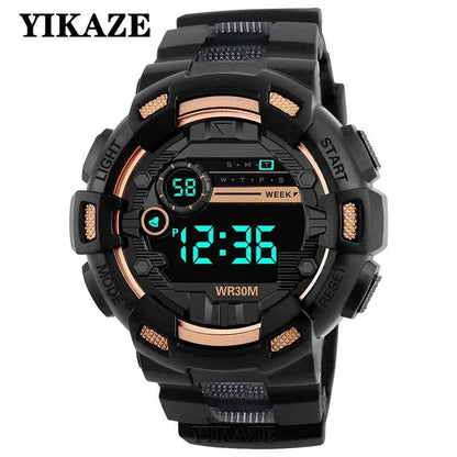 Military Men Watch Men's Digital Watches Sports Electronic Wristwatch 50MM Large Dial Clock Waterproof Sport Watch for Boy Child